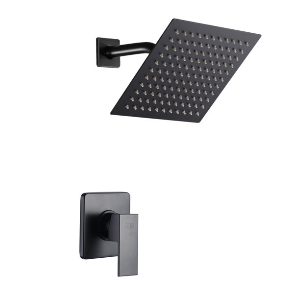 POP Sanitary ware Matte Black Shower Faucet Set, Bathroom Rainfall